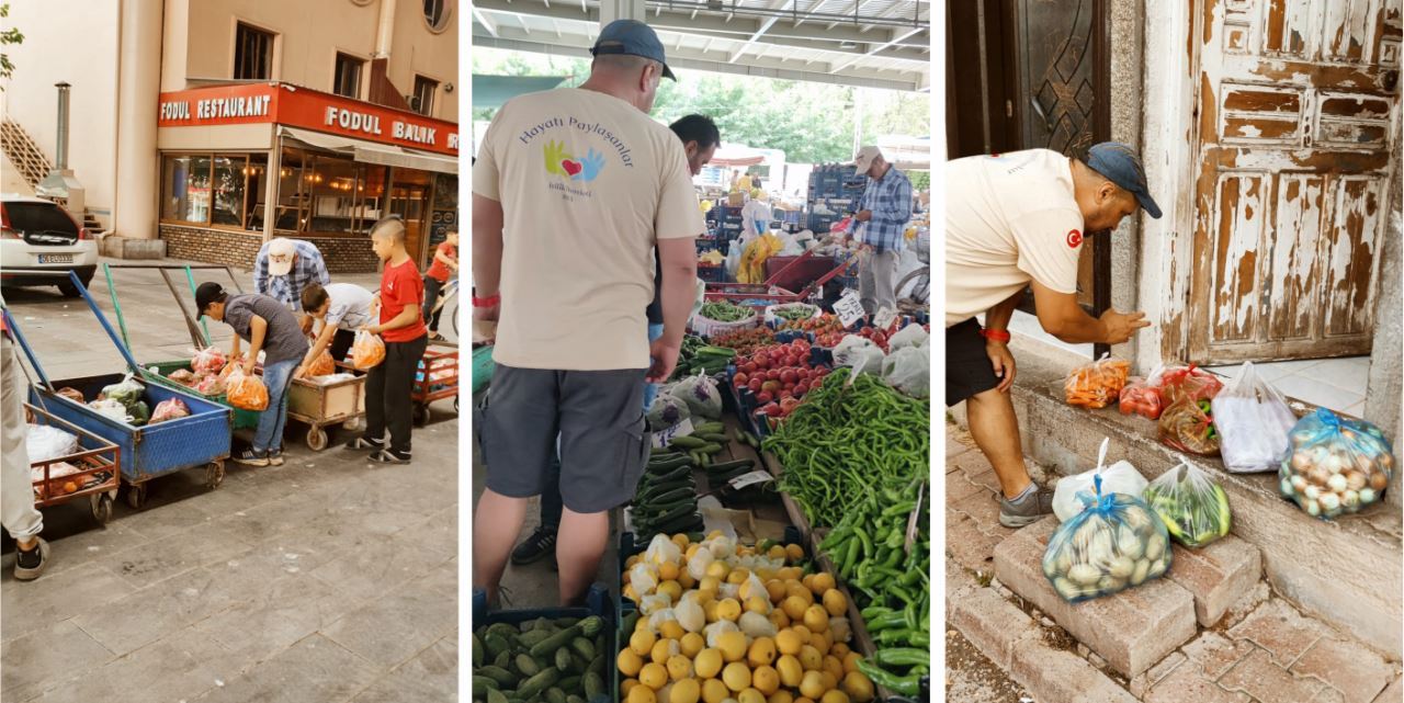 Pazar alışverişleri hayatı paylaşanlardan