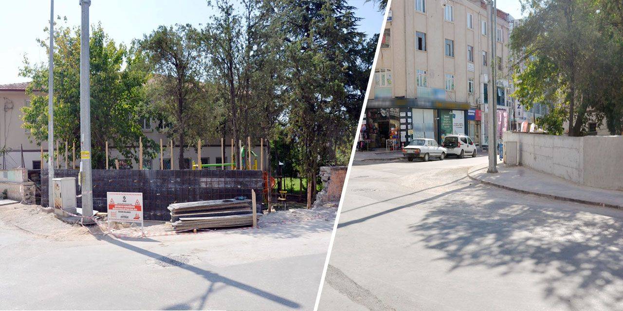 Ereğli Belediyesi trafiği aksatan okul duvarına kayıtsız kalmadı