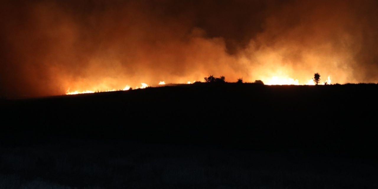 Yozgat’taki anız yangınına müdahale edildi