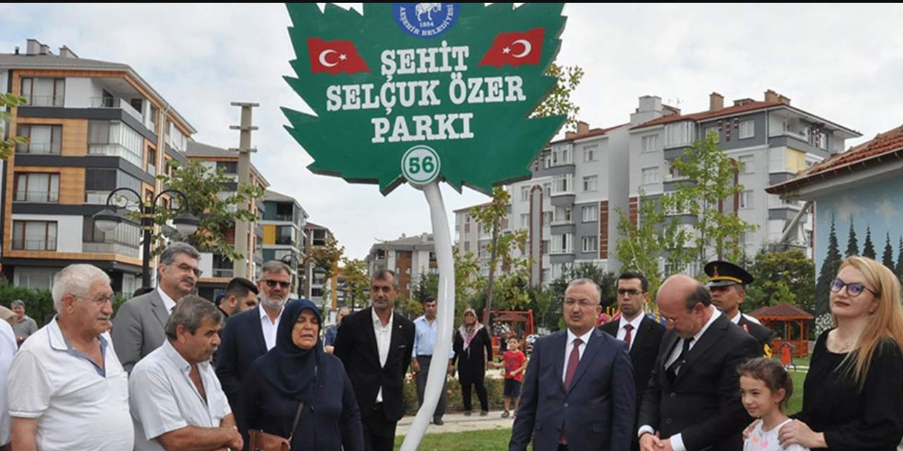 Akşehir'de Şehit Selçuk Özer Parkı vatandaşların hizmetine açıldı