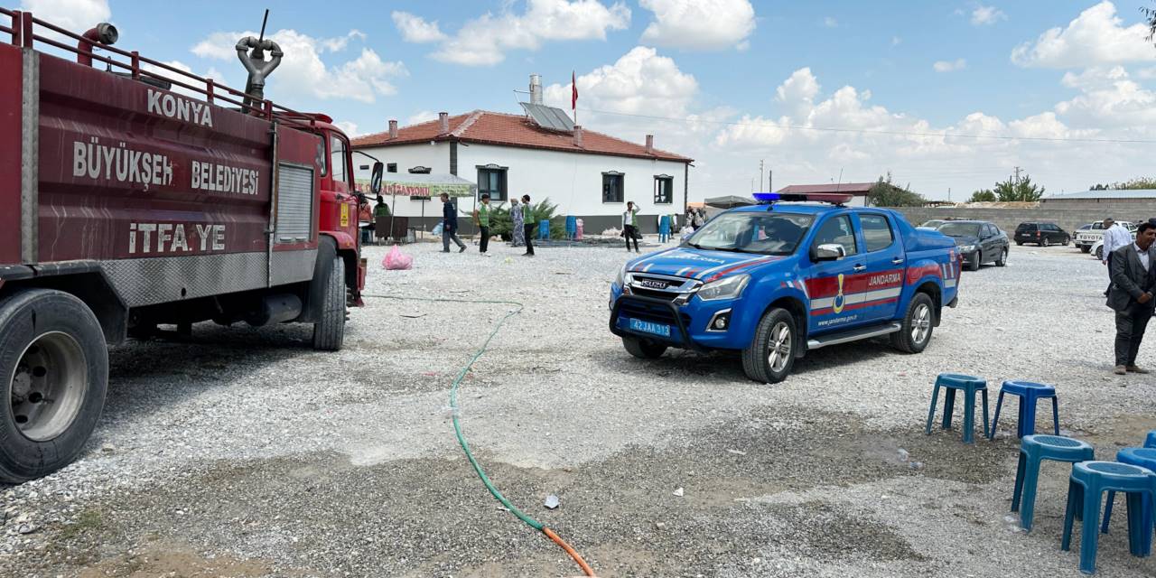 Konya'da düğünde yangın paniği