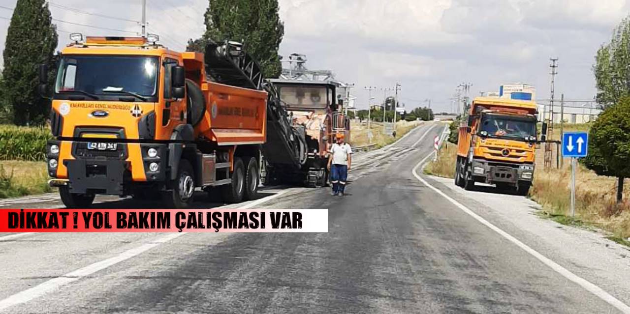 Karayolları ekipleri Sarayönü’nde bozulan yolları düzeltiyor