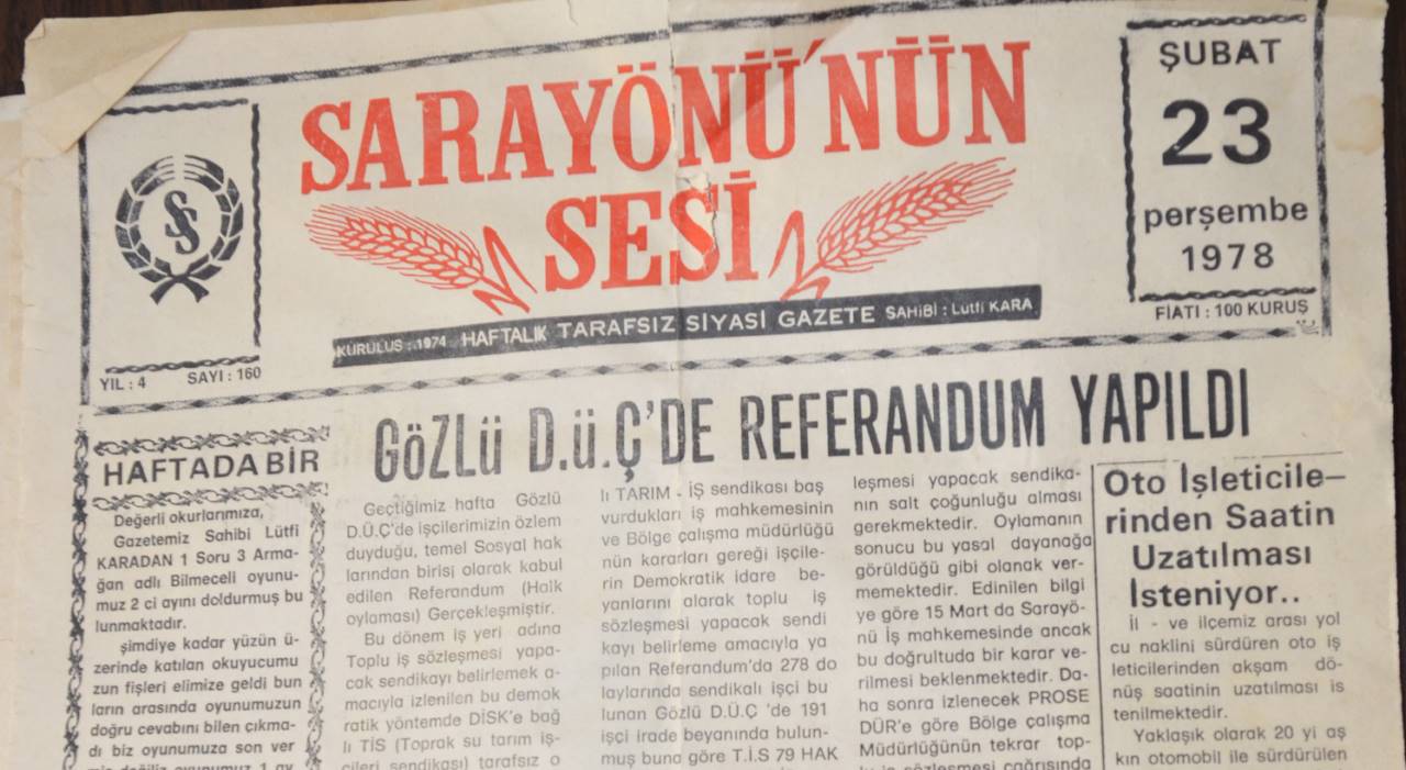 Sarayönü'nün Sesi Gazetesi (1)