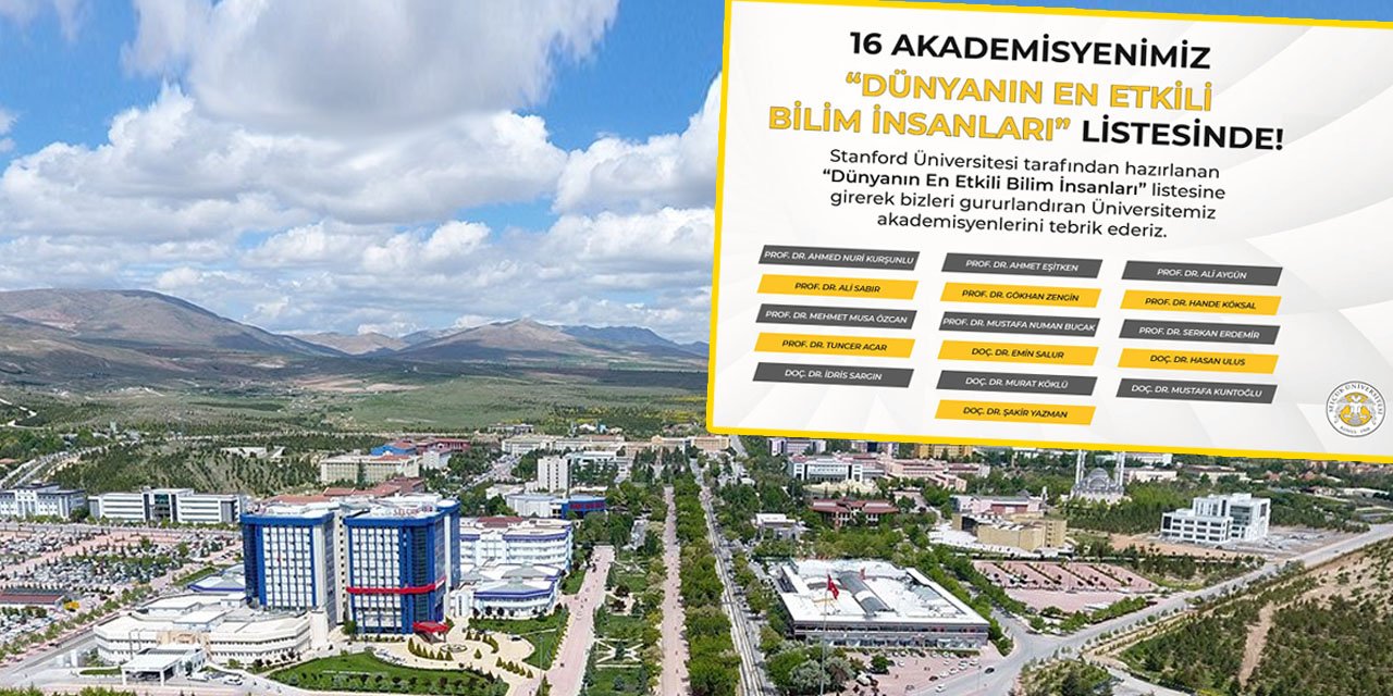 Selçuk Üniversitesi akademisyenleri dünyada yüzde 2’lik dilimde yer aldı