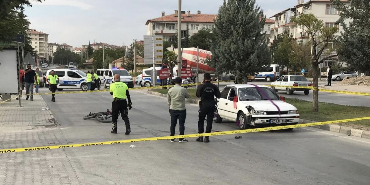 Konya'da aracın çarptığı bisikletli çocuk yaralandı