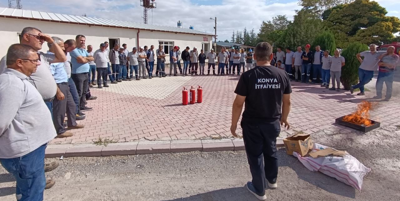 Sarayönü Belediyesi’nde yangın tatbikatı gerçekleştirildi