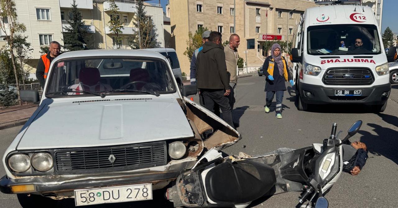 Elektrikli motosiklet sürücüsü hastanelik oldu!