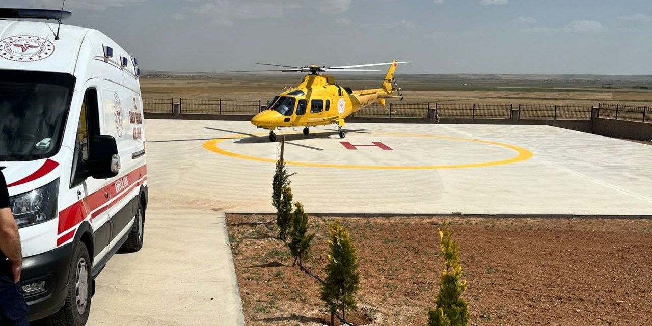 Konya'da kalp krizi geçiren hastaya hava ambulansı ile acil müdahale