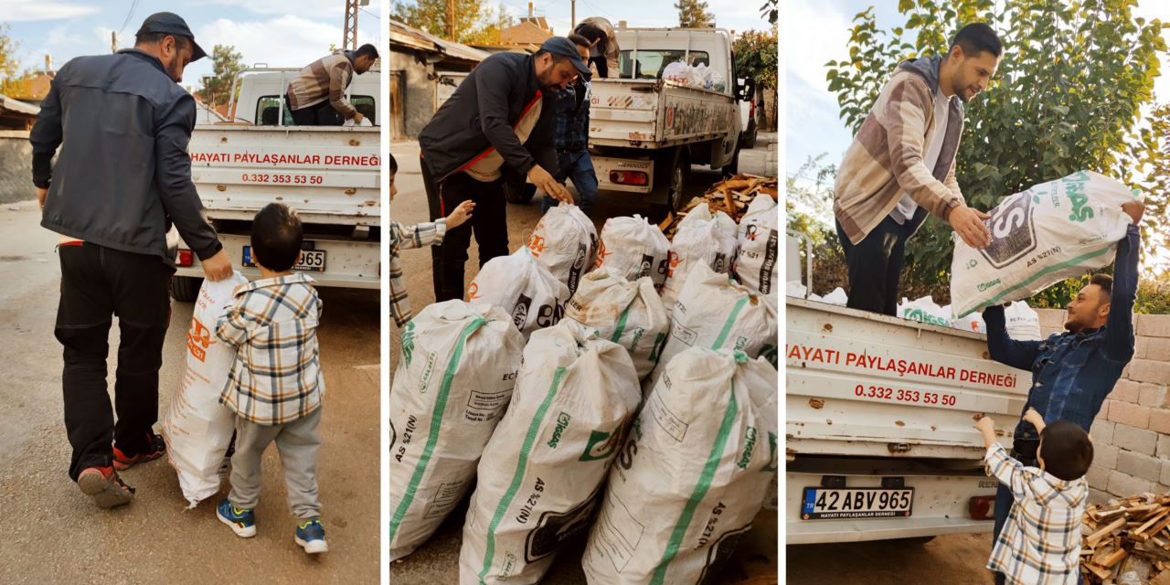 Kış geldi kömür ve odun dağıtımına başlandı