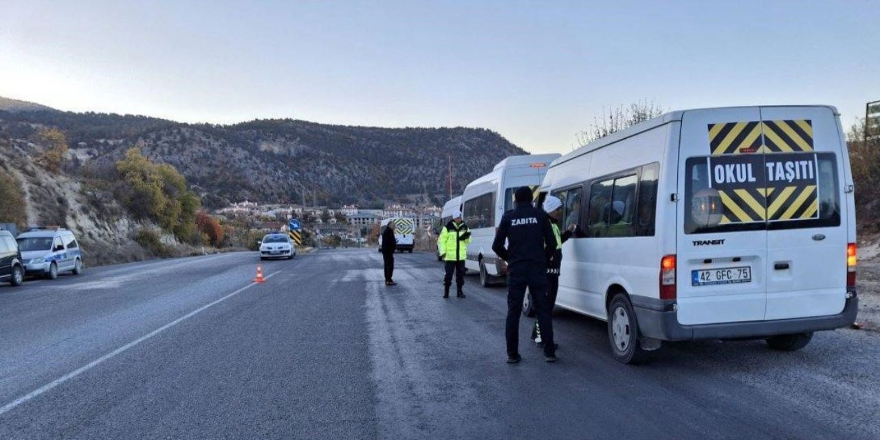 Bozkır’da okul servislerine sıkı denetim