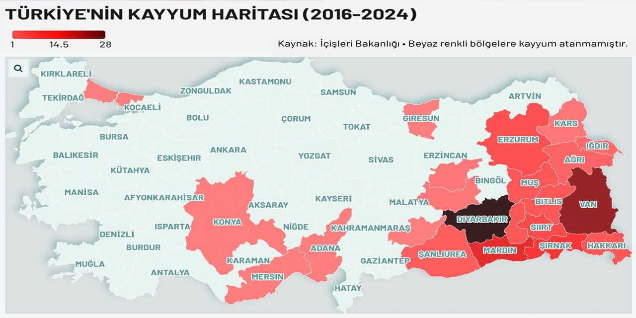 Kayyum gündeminde 2016’dan bugüne Türkiye’nin kayyum haritası