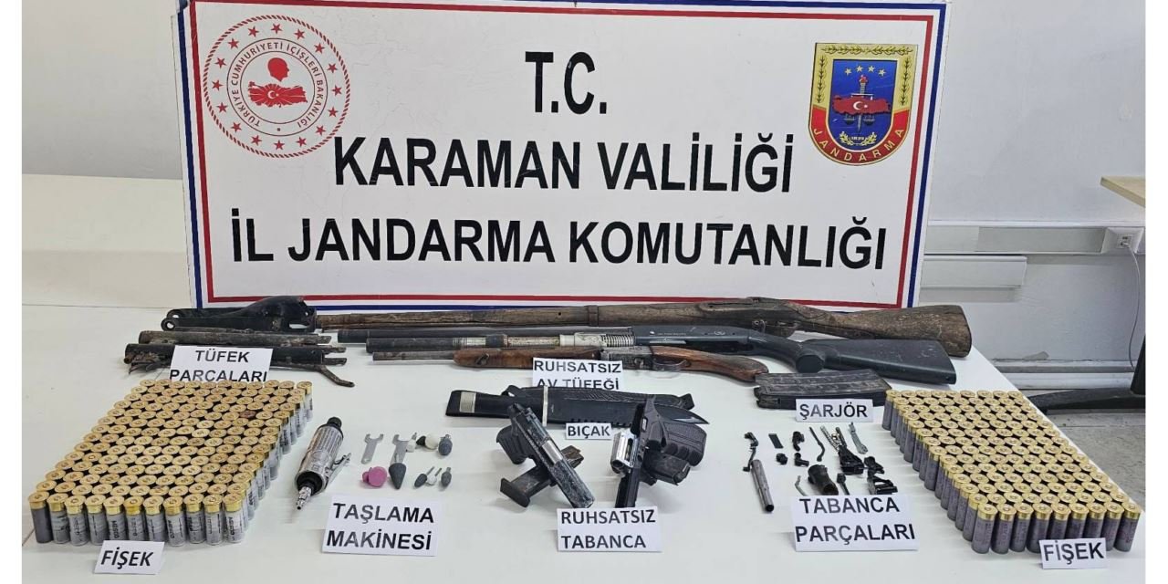 Karaman'da kaçak silah çetesi çökertildi