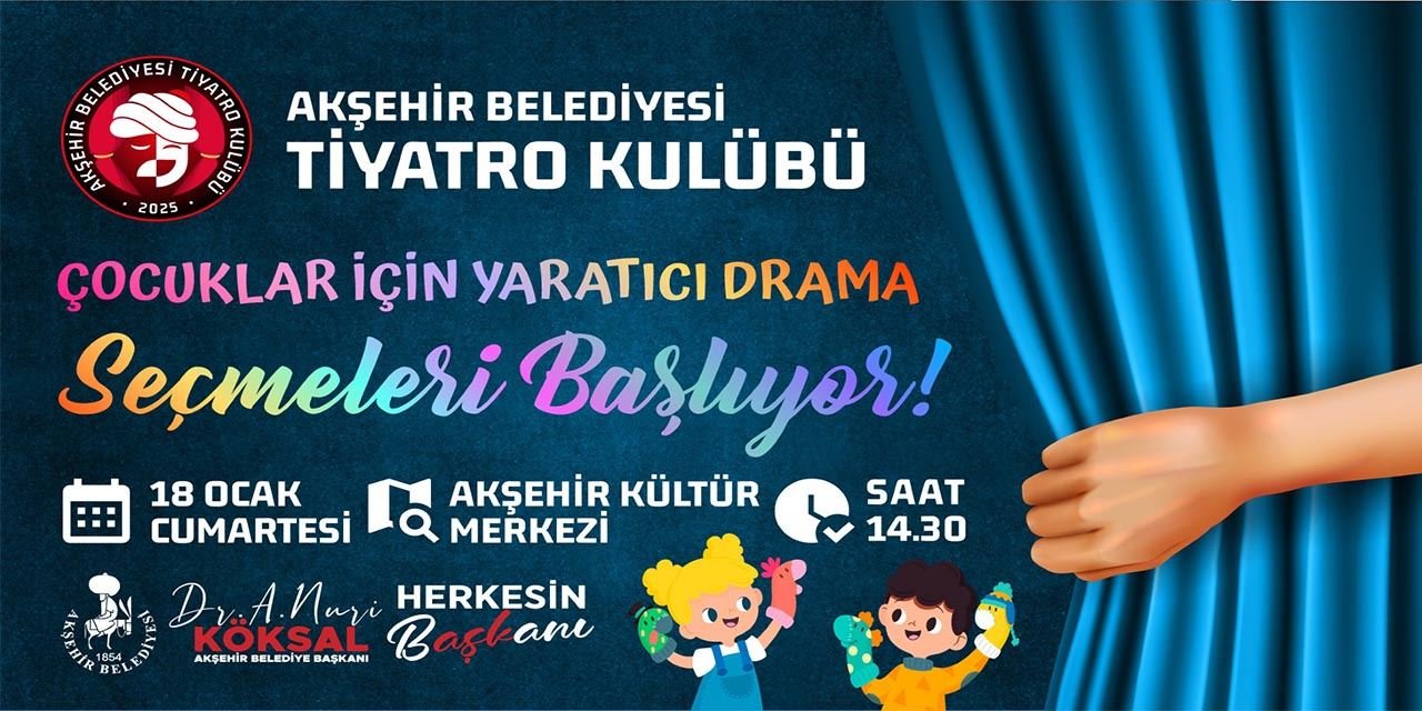 Akşehir Belediyesi'nden çocuklara yaratıcı drama eğitimi