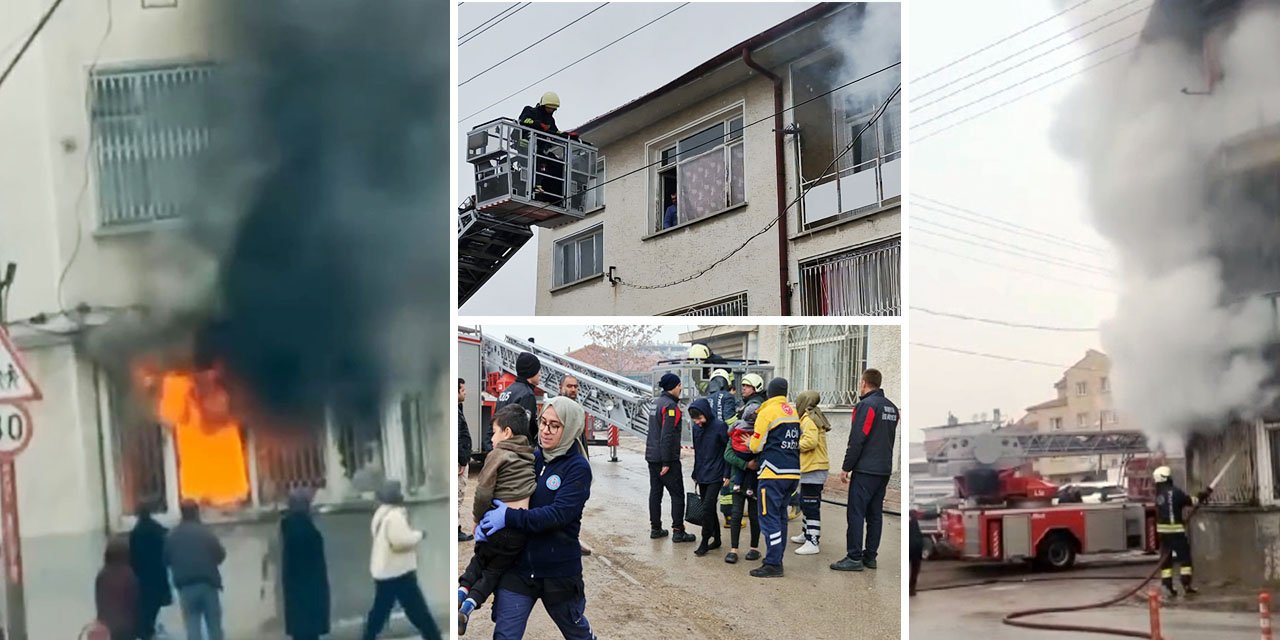 Alevler bu kez Konya’dan yükseldi! Bir aile yangında mahsur kaldı