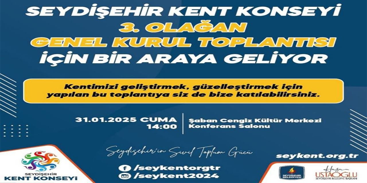 Kent konseyi 3. olağan genel kurulu toplanıyor