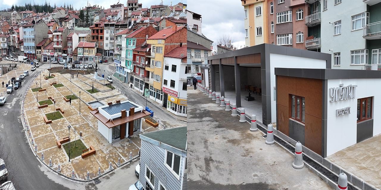 Doğanhisar meydan düzenlemesi ve yoğurt pazarı tamamlandı