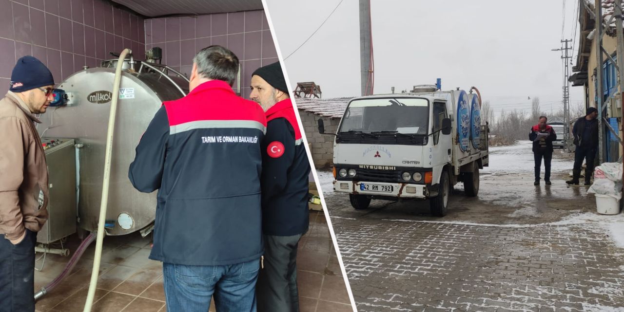 Ilgın'da süt toplama merkezleri ve nakil araçlarına sıkı denetim