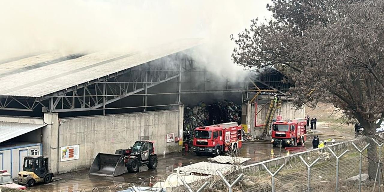 Çimento fabrikasında korkutan yangın!