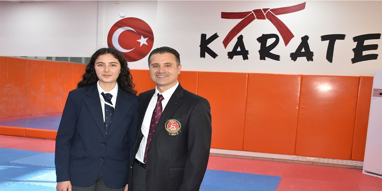 Baba-Kız ortak hedef: Hem tıpta hem karate'de başarı