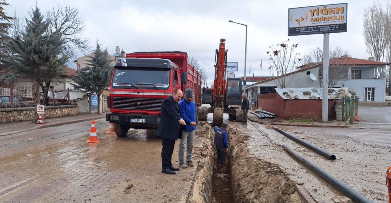 Hastane caddesinde altyapı çalışmaları başladı