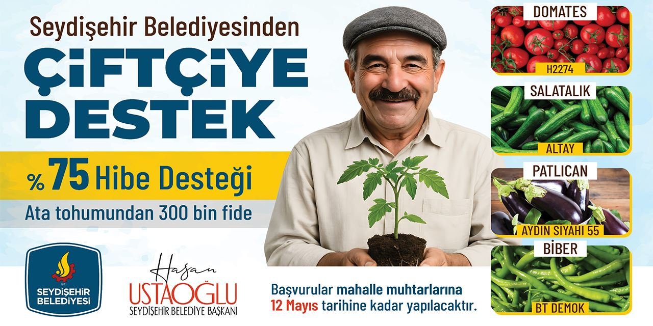 Çiftçiye büyük destek: Seydişehir Belediyesi’nden ata tohumuyla 300 bin fide