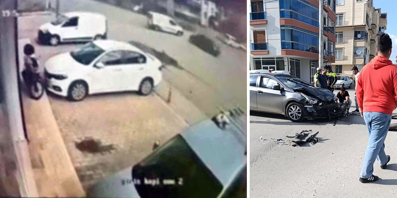 Beyşehir’de korkutan kaza anbean kaydedildi