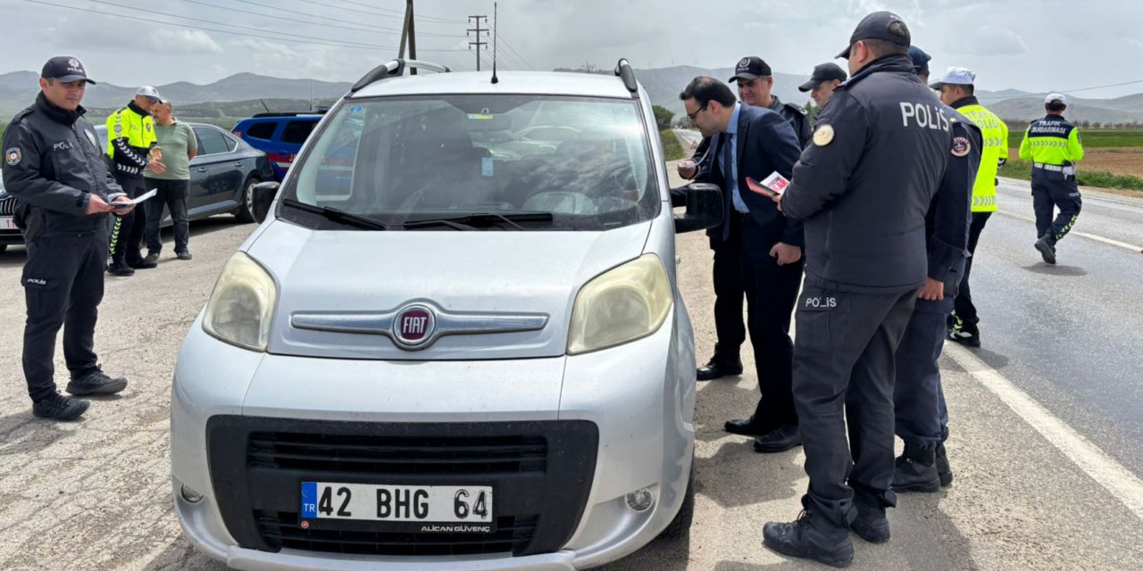 Trafik haftasında sürücüler bilgilendirildi