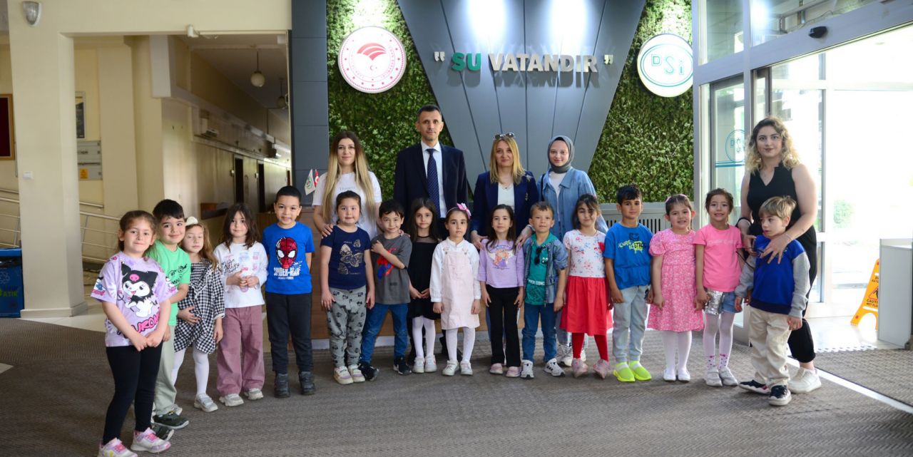 Minik öğrenciler su tasarrufunu öğreniyor