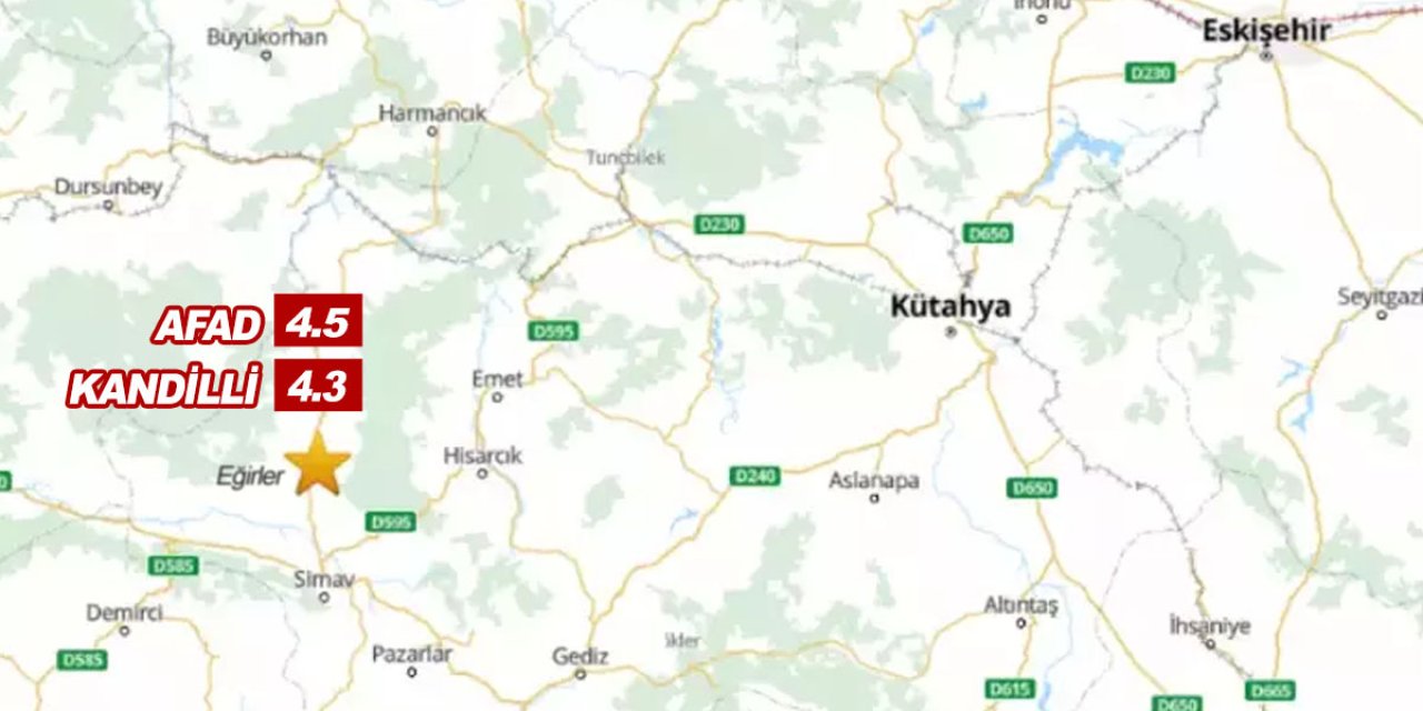 Kütahya'da korkutan deprem