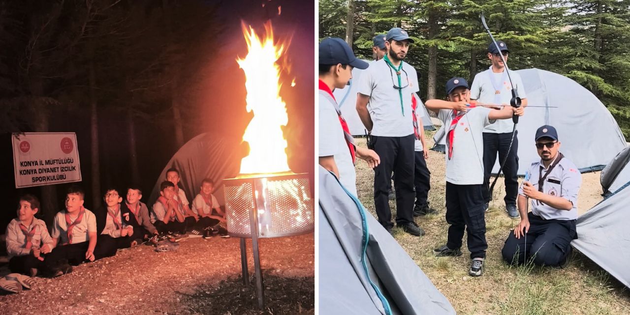 Müftülük izcileri yaz kampında