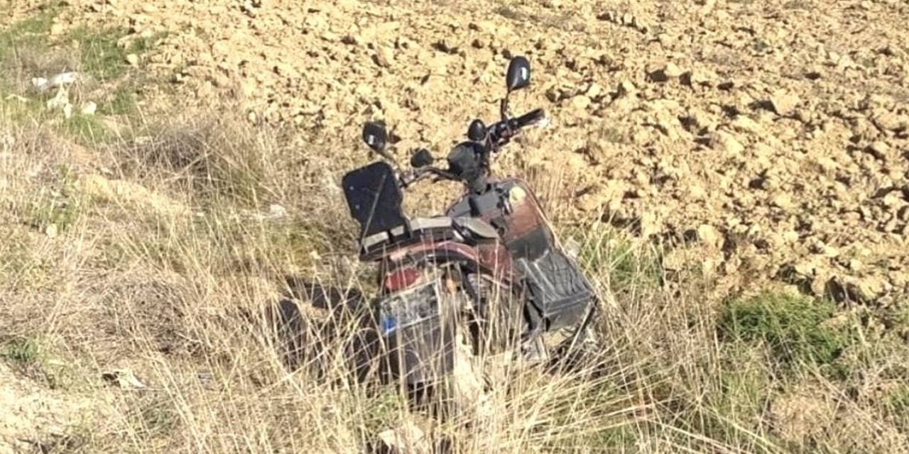Elektrikli bisikletle gelen tehlike: Kulu’da şarampole uçtular