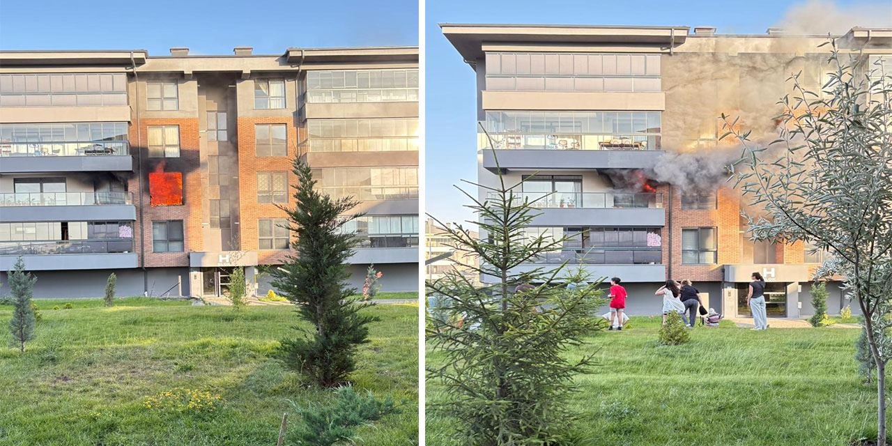 Buzdolabından çıkan yangın paniğe neden oldu: Yaşlı çift son anda kurtarıldı