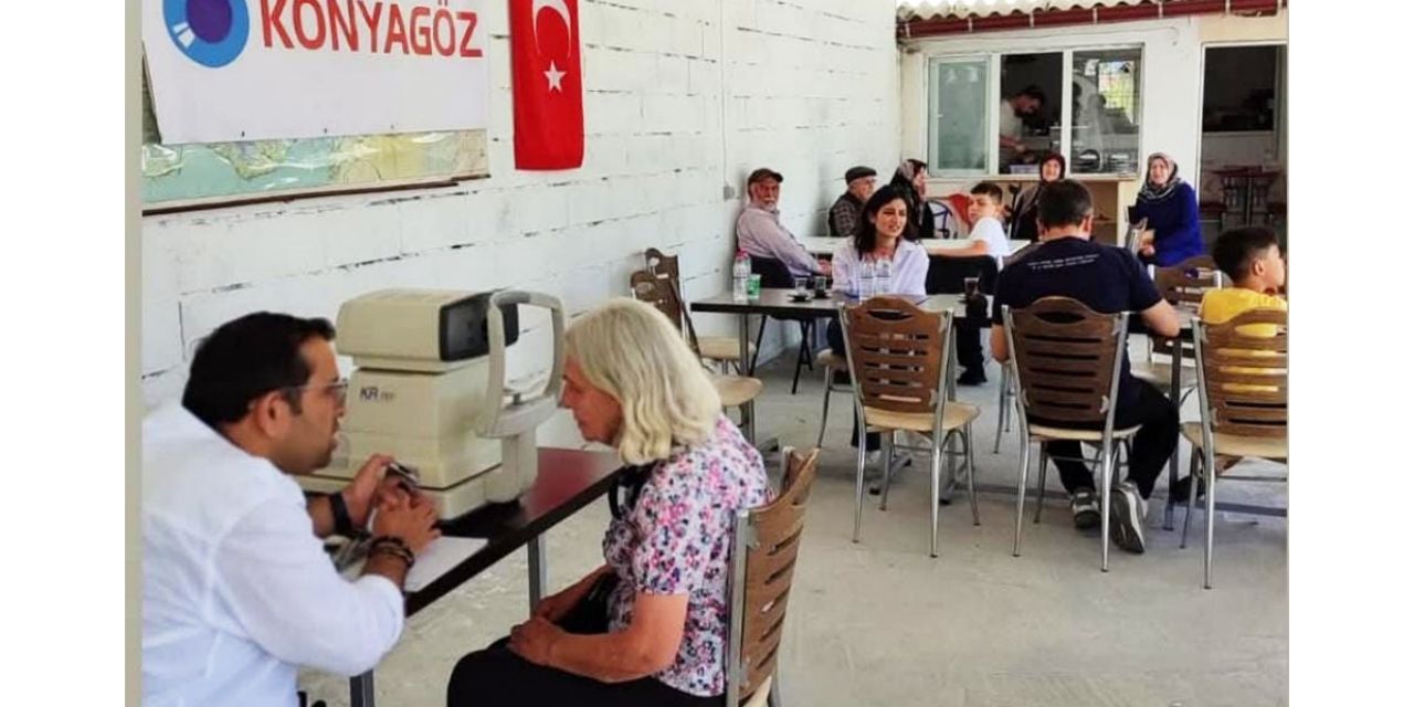 Başhüyük’te ücretsiz göz taraması yoğun ilgi gördü
