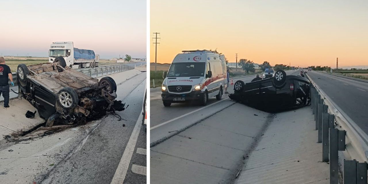 Konya'da feci kaza; 1 kişi ölü, 2 kişi yaralandı