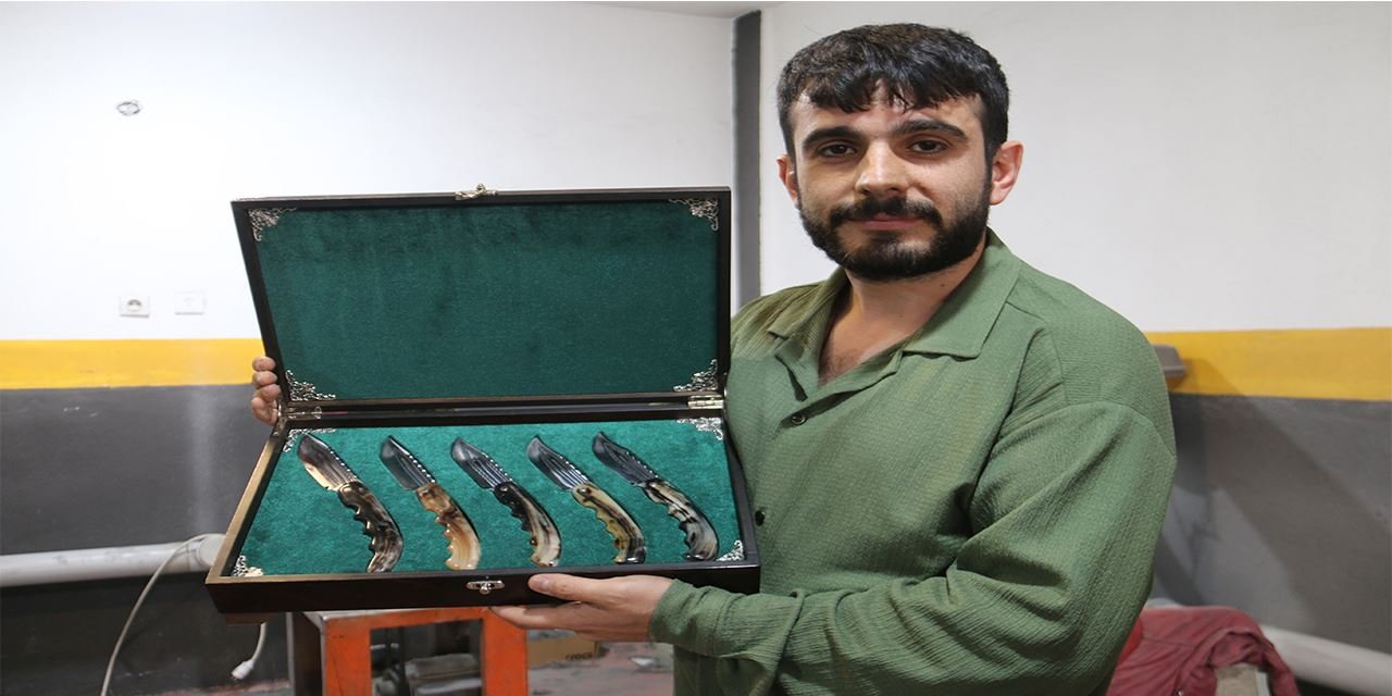 10 bin boynuz arasından seçti, 35 bin TL’lik bıçak üretti