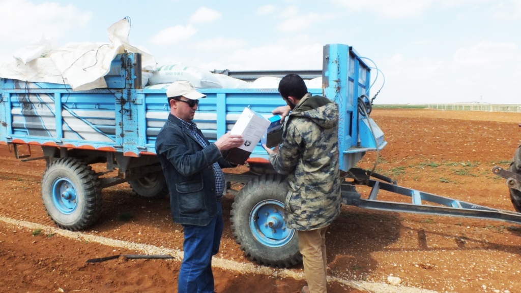 İlçe tarım personelleri çiftçilere teknik destek sağladı