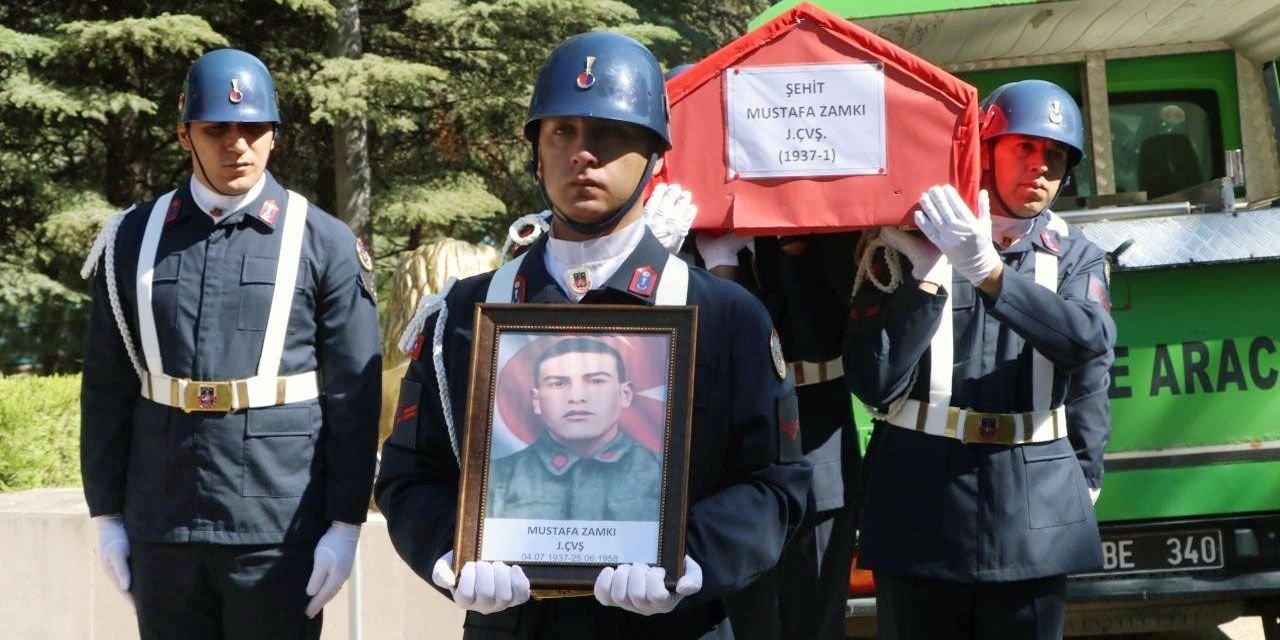Şehidin naaşı 67 yıl sonra memleketinde