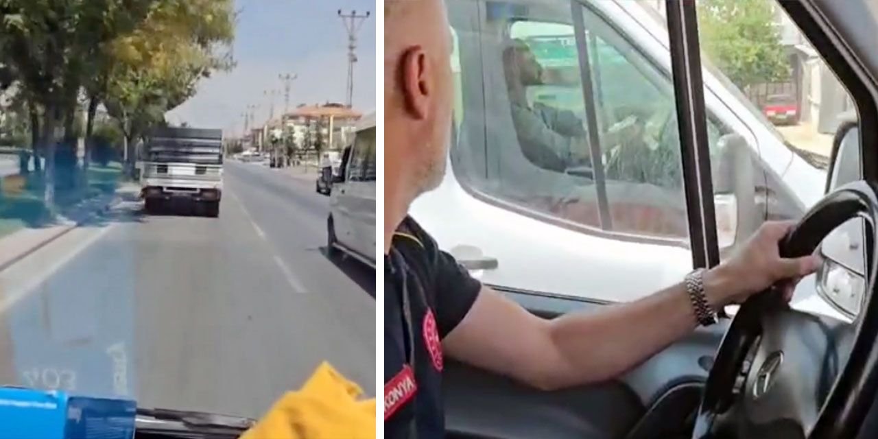 Ambulansa yol vermeyen magandaya ceza