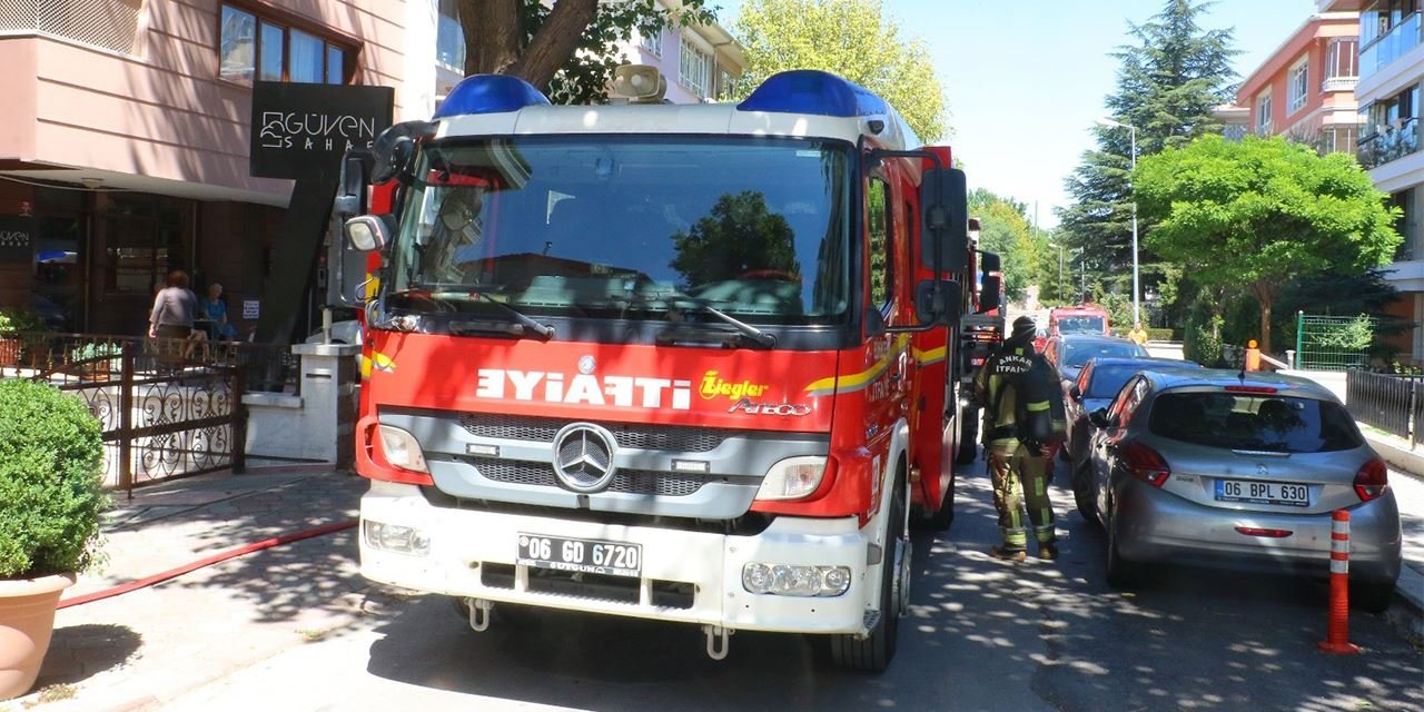 Çankaya’da apartman yangını korkuttu