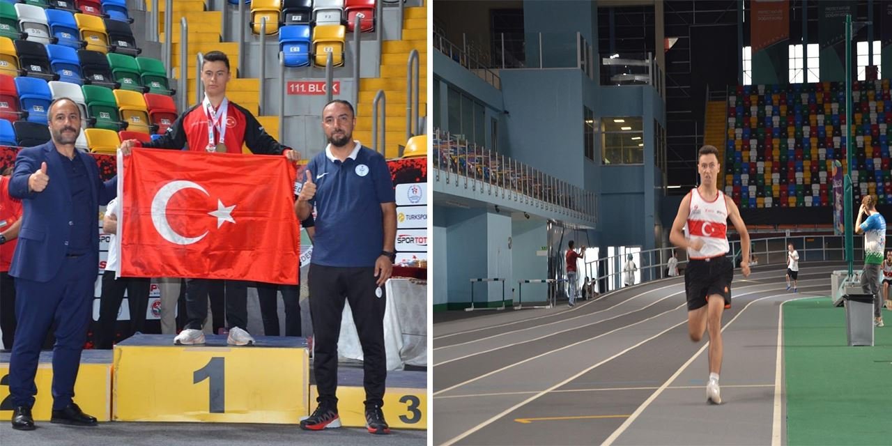 Meram’ın altın çocuğu Muhammed Eren’den çifte şampiyonluk