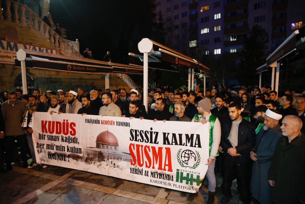 İsrail'in Mescid-i Aksa saldırısı protesto edildi.